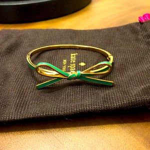 Kate Spade Skinny Mini Bow Bracelet Green